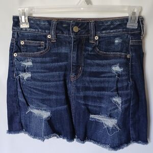 American Eagle Outfitters Next Level Stretch X Mini Skirt Size US 2 Color Denim